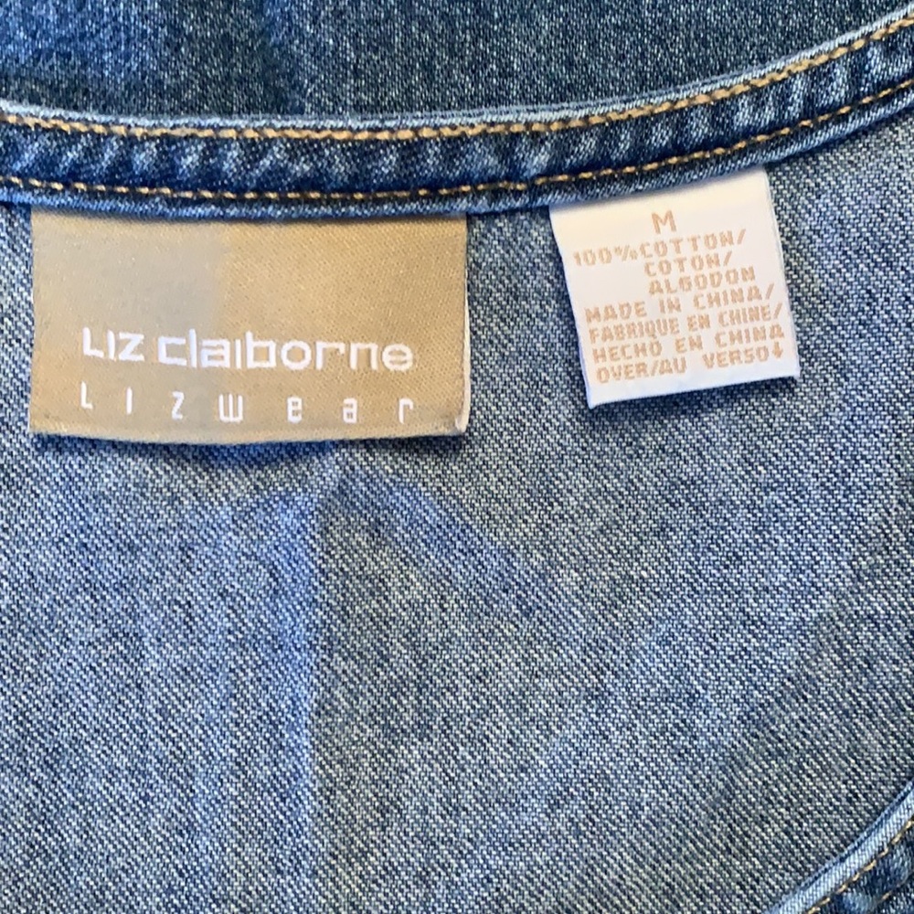 Vintage Liz Claiborne Jean Dress. Size M - Picture 4 of 4